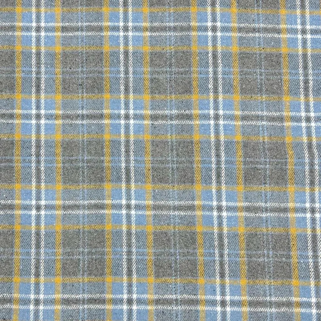 Tartan Check Wool Blend Fabric