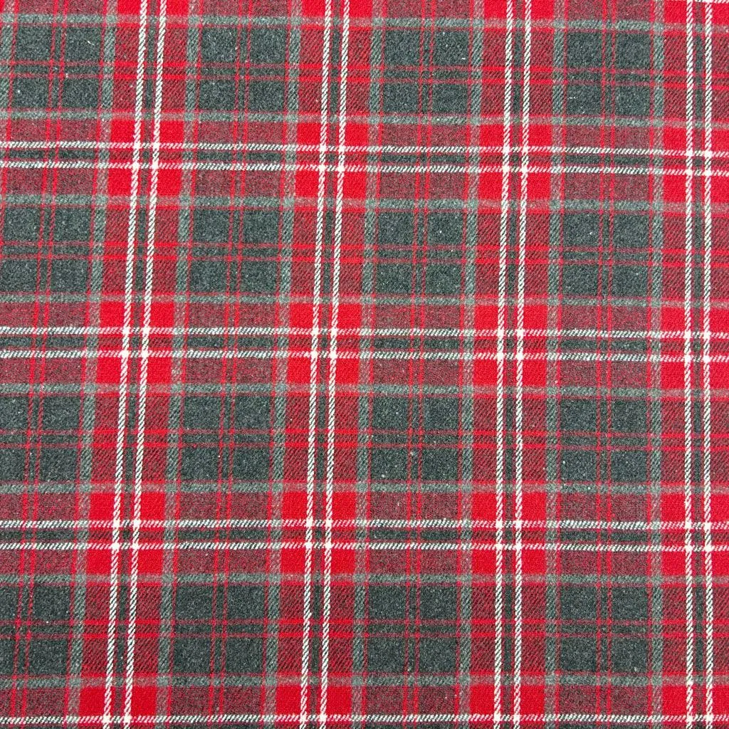 Tartan Check Wool Blend Fabric