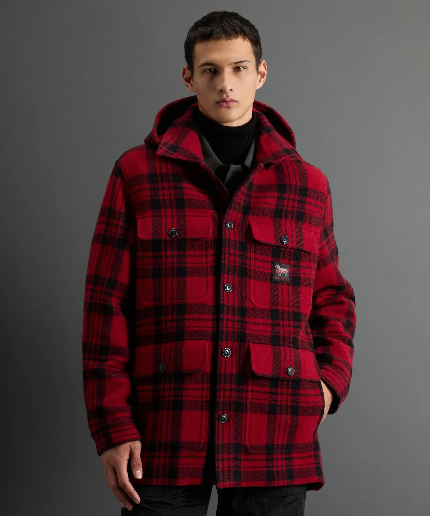 Todd Snyder x Woolrich Plaid Hooded Cruiser Jacket