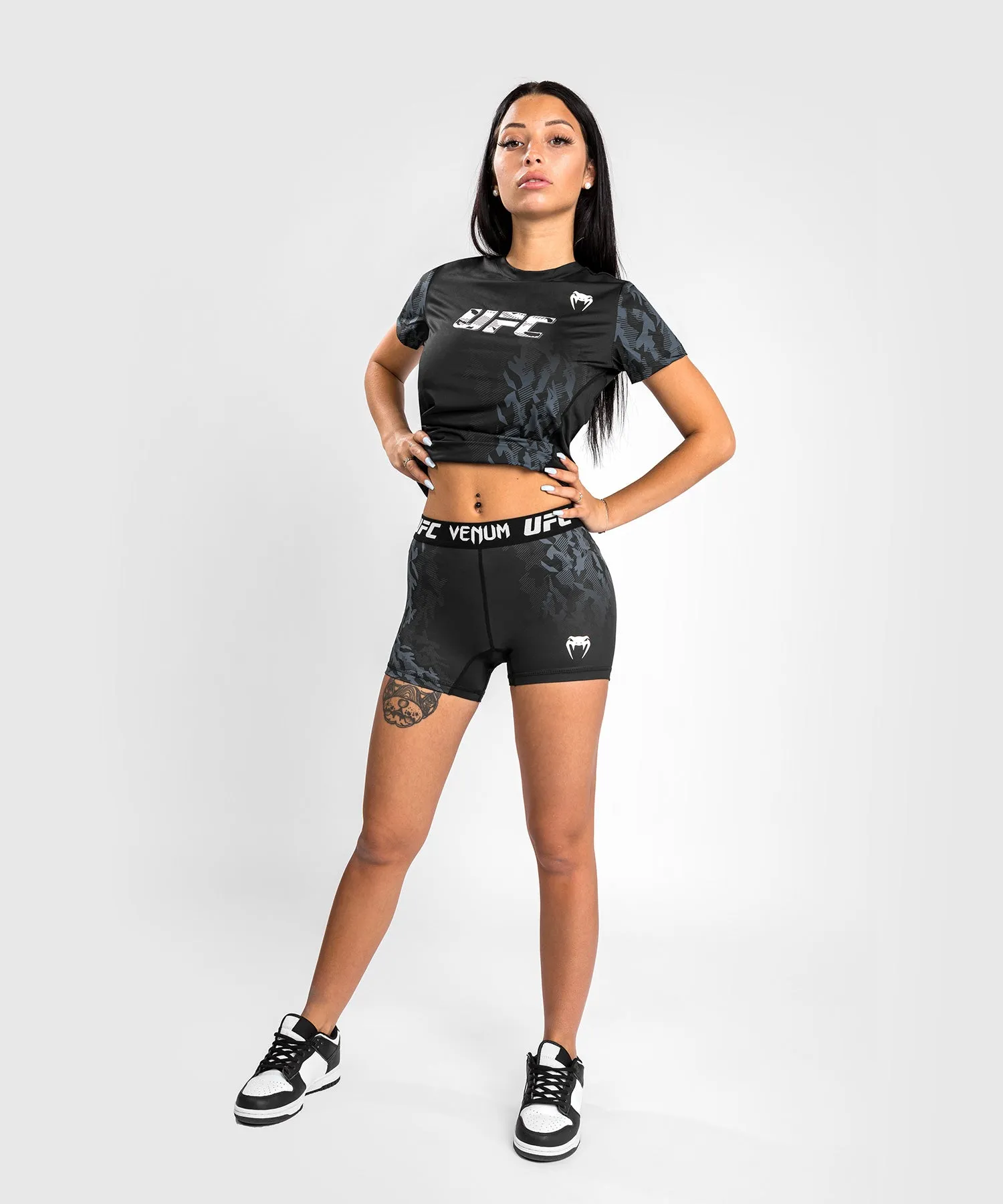 UFC Venum Authentic Fight Week Women's Performance Vale Tudo Shorts - Black