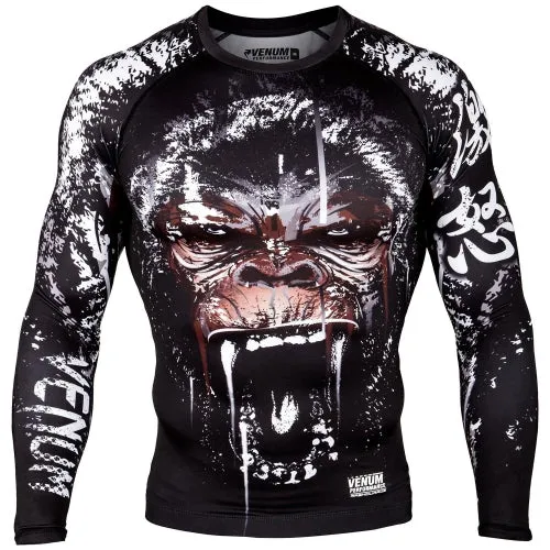 VENUM-03137-001 GORILLA MMA Muay Thai Boxing Rashguard Compression T-shirt - LONG SLEEVES XS-XXL Black