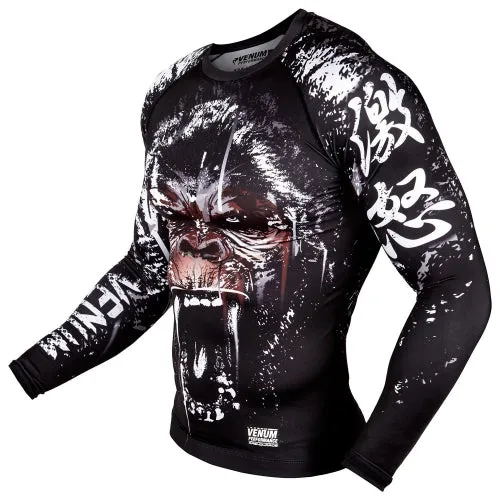 VENUM-03137-001 GORILLA MMA Muay Thai Boxing Rashguard Compression T-shirt - LONG SLEEVES XS-XXL Black