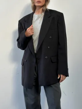 Vintage Wool Double Breasted Blazer 40L/ L