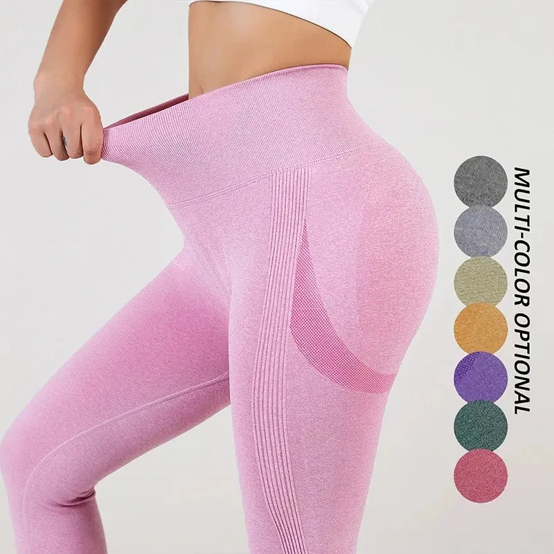 Women High Waist Exercise Sports Trousers