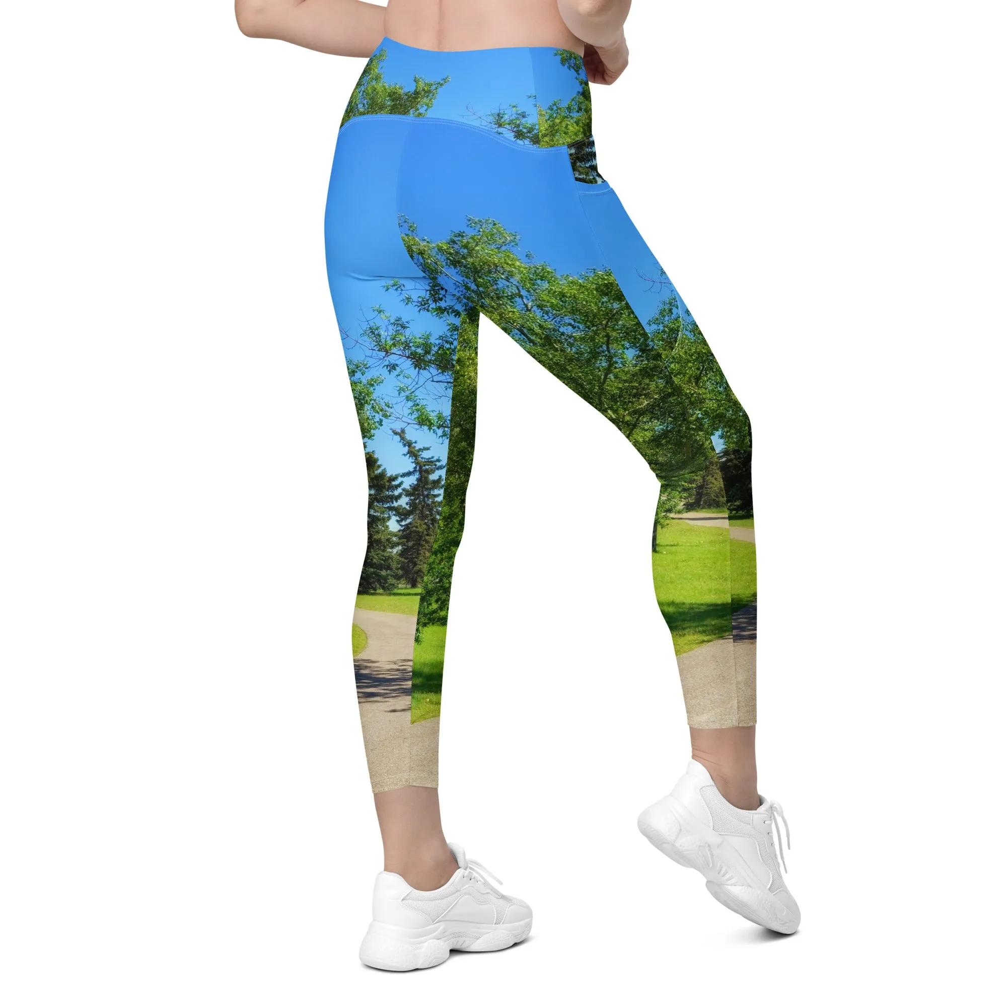 Women's Leggings with Pockets - Calgary in the Summer