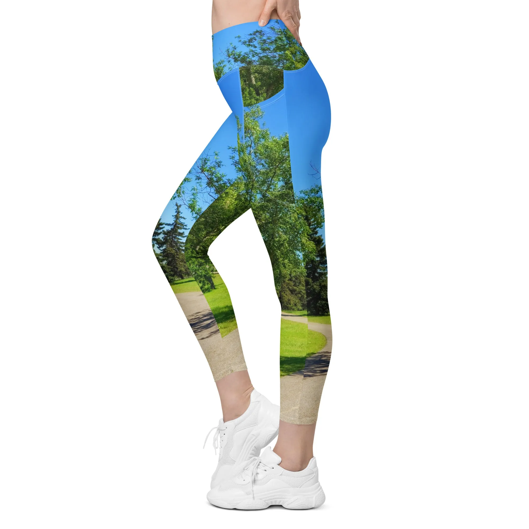 Women's Leggings with Pockets - Calgary in the Summer