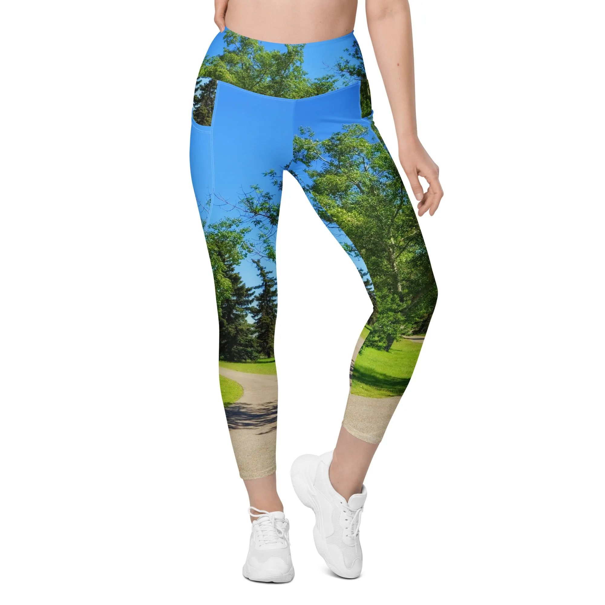 Women's Leggings with Pockets - Calgary in the Summer