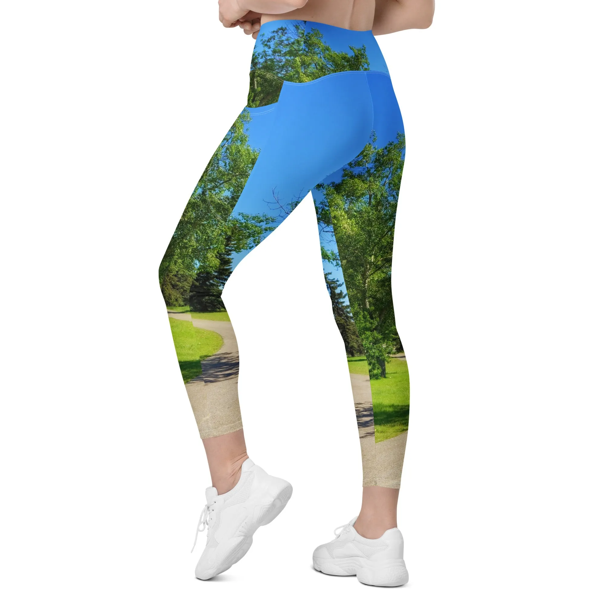 Women's Leggings with Pockets - Calgary in the Summer