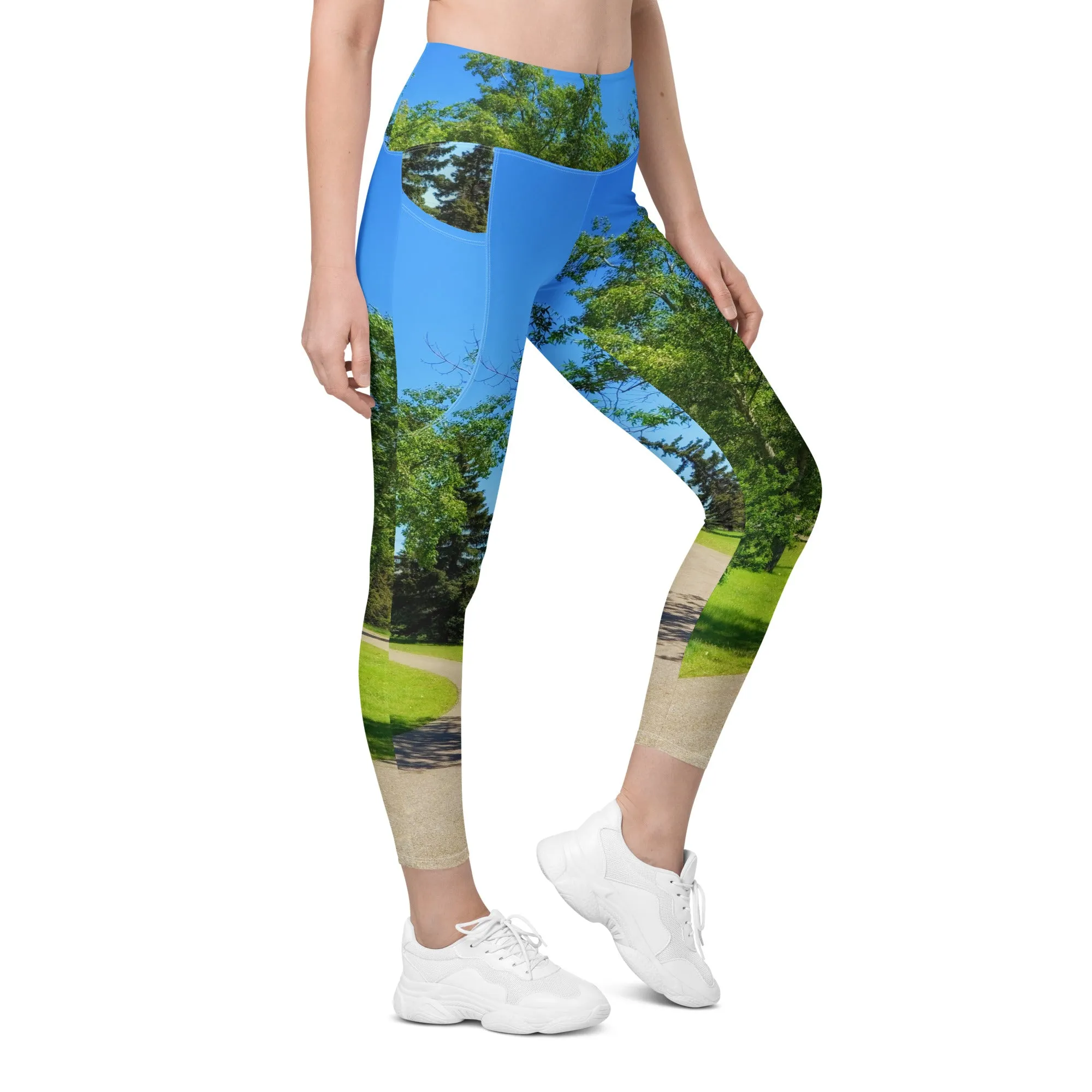 Women's Leggings with Pockets - Calgary in the Summer