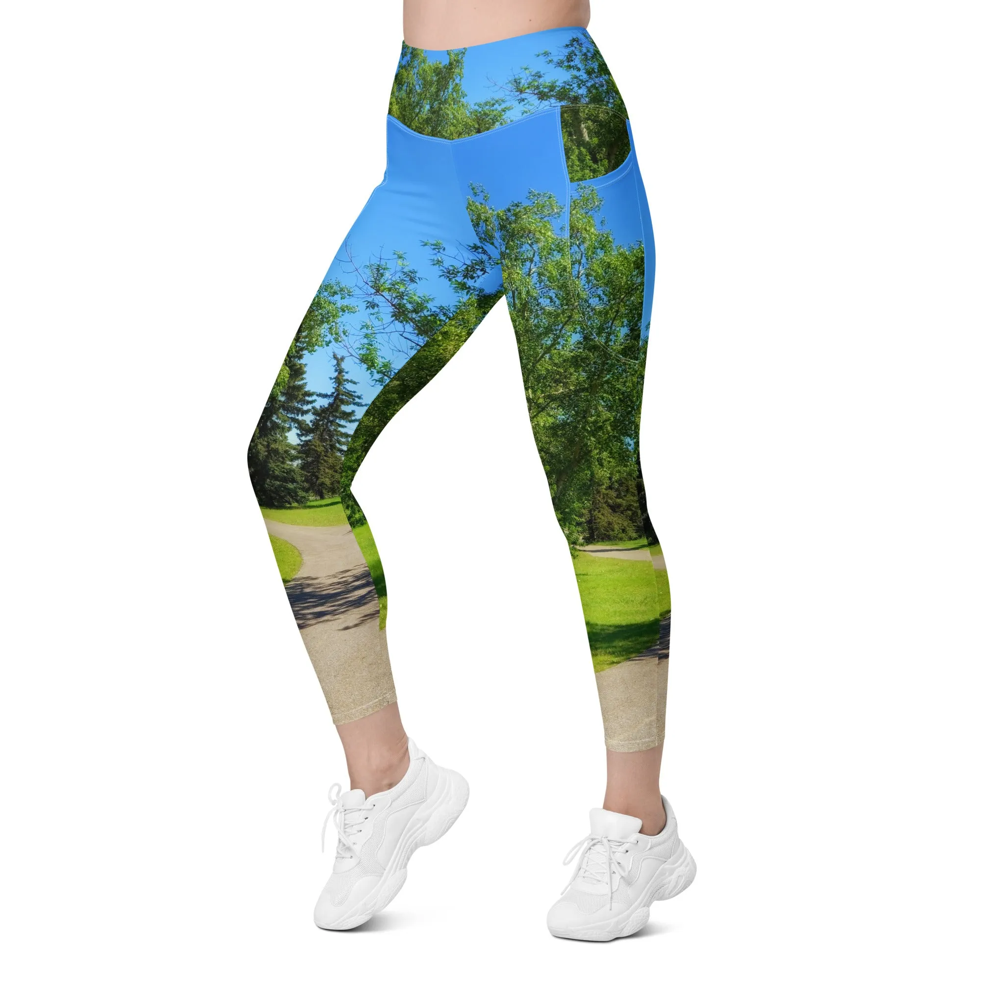 Women's Leggings with Pockets - Calgary in the Summer