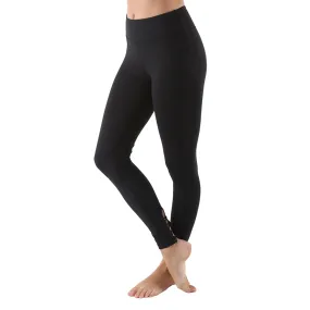 Women's Poly Active Long Yoga Compression Leggings - Black