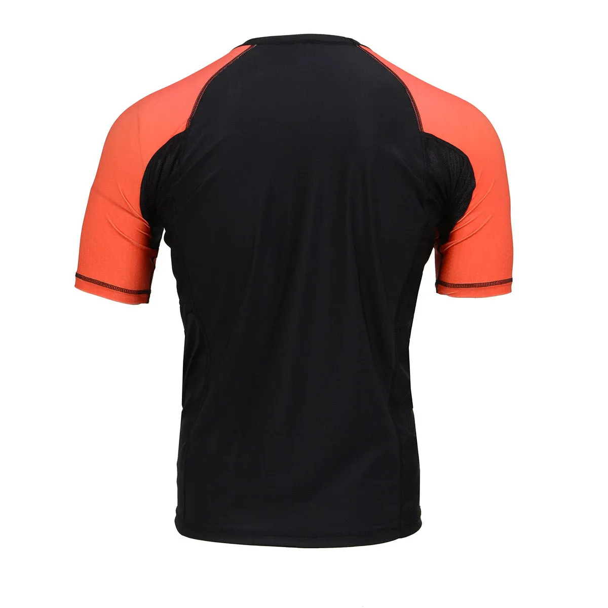 X-Fitness XFM7001 Men's Black and Red Short Sleeve Compression Rash Guard Athletic Shirt- MMA, BJJ, Wrestling, Cross Training